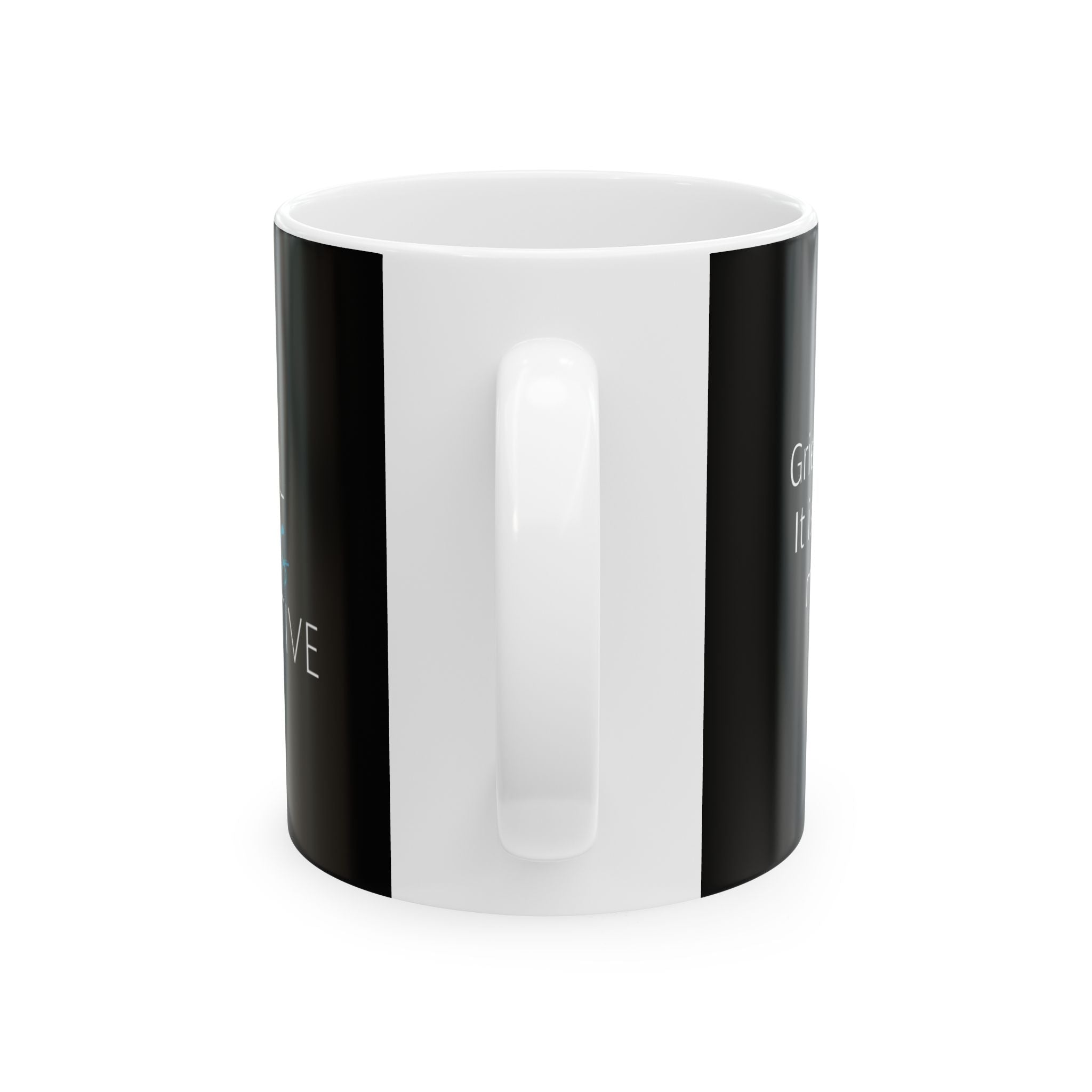 Coffee Mug — "Acknowledge My Courage" Inspirational Black Ceramic Mug (11oz/15oz)