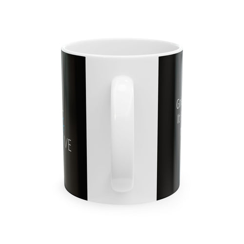 Coffee Mug — "Acknowledge My Courage" Inspirational Black Ceramic Mug (11oz/15oz)
