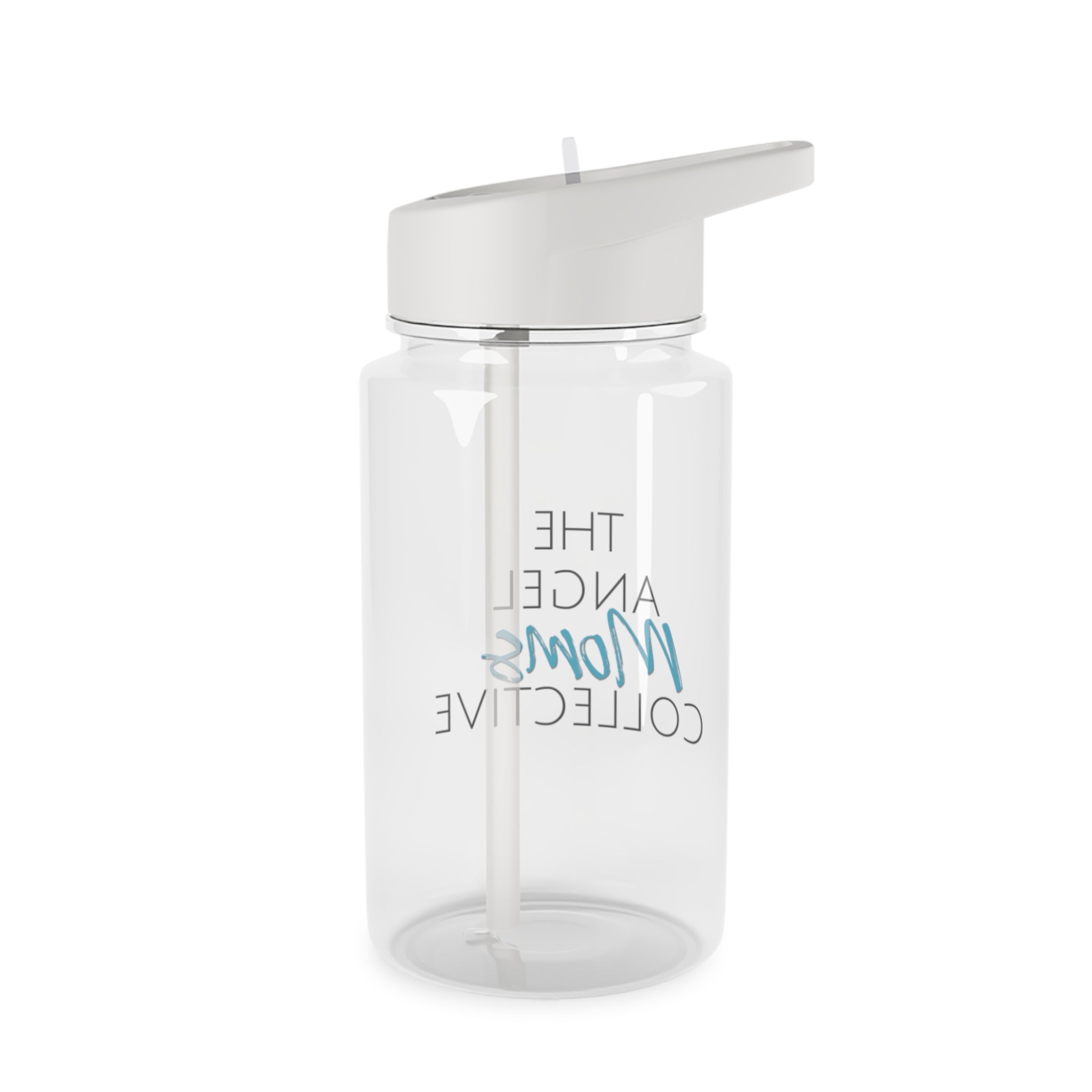 Tritan Water Bottle — "The Angel Moms Collective" Clear Straw Bottle