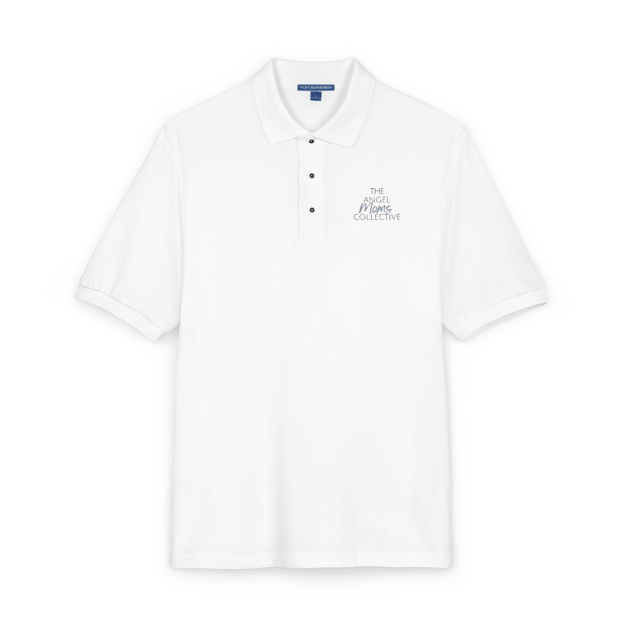 Embroidered Polo Shirt — Minimal Floral Crest Chest Design