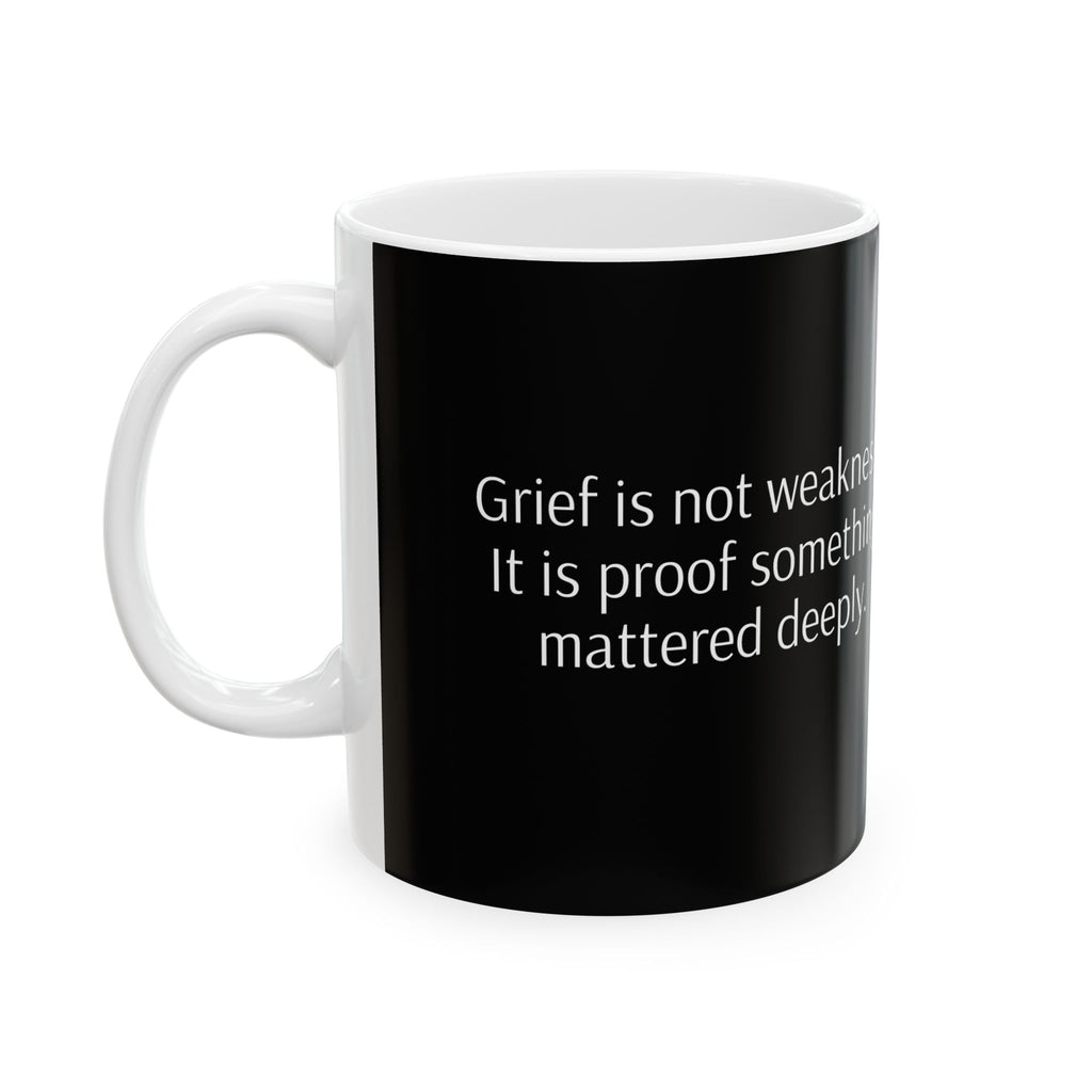 Coffee Mug — "Acknowledge My Courage" Inspirational Black Ceramic Mug (11oz/15oz)