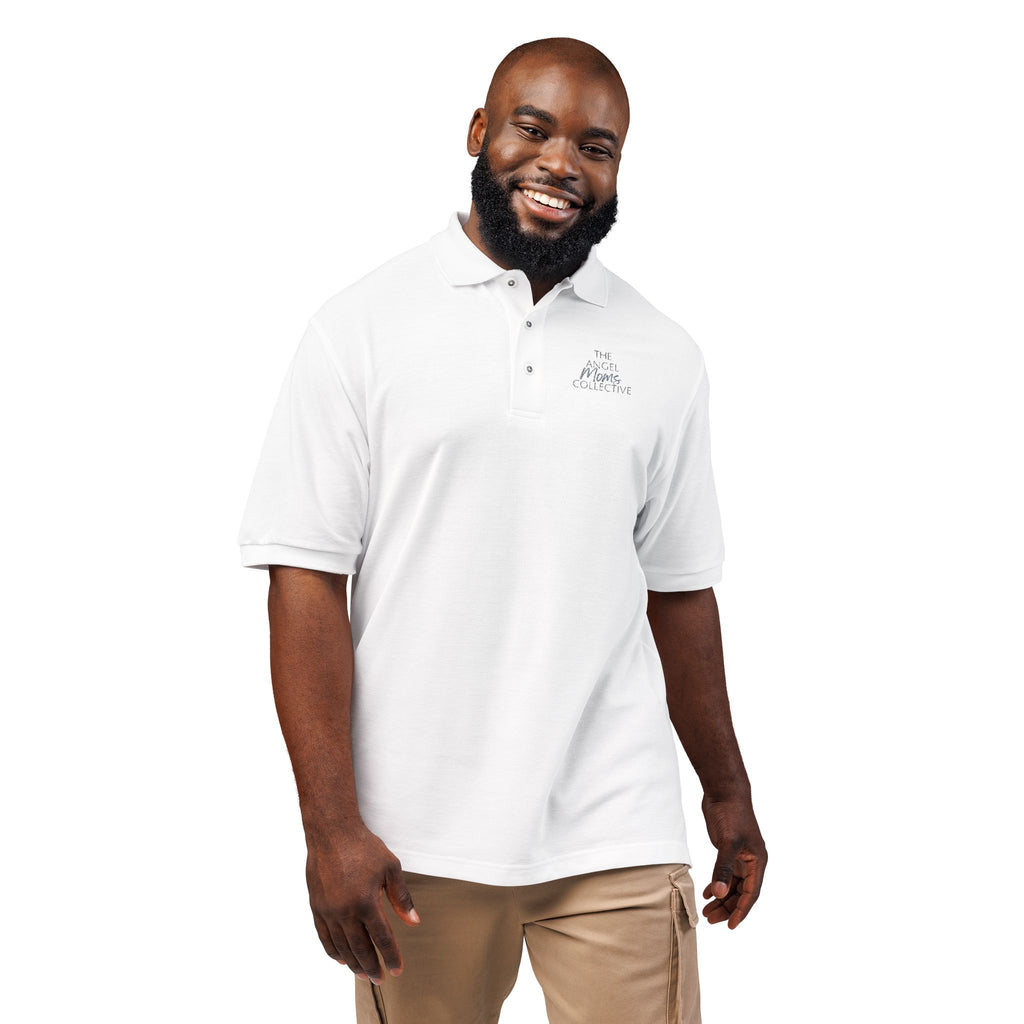 Embroidered Polo Shirt — Minimal Floral Crest Chest Design