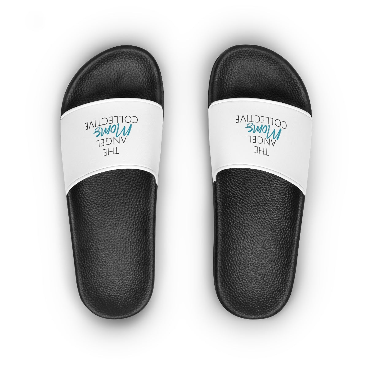 Slide Sandals — "The Angel Moms Collective" Logo Slides | Women's Casual Pool & Beach Slides