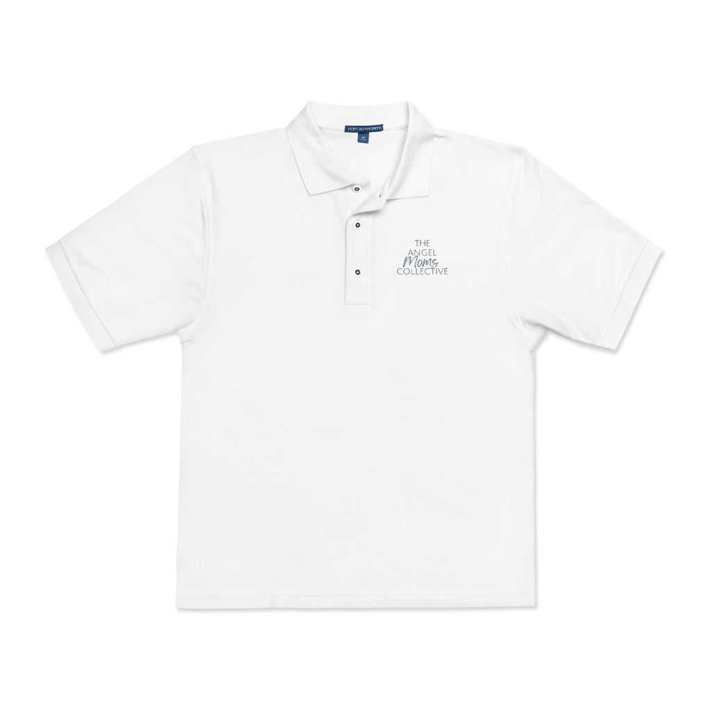 Embroidered Polo Shirt — Minimal Floral Crest Chest Design