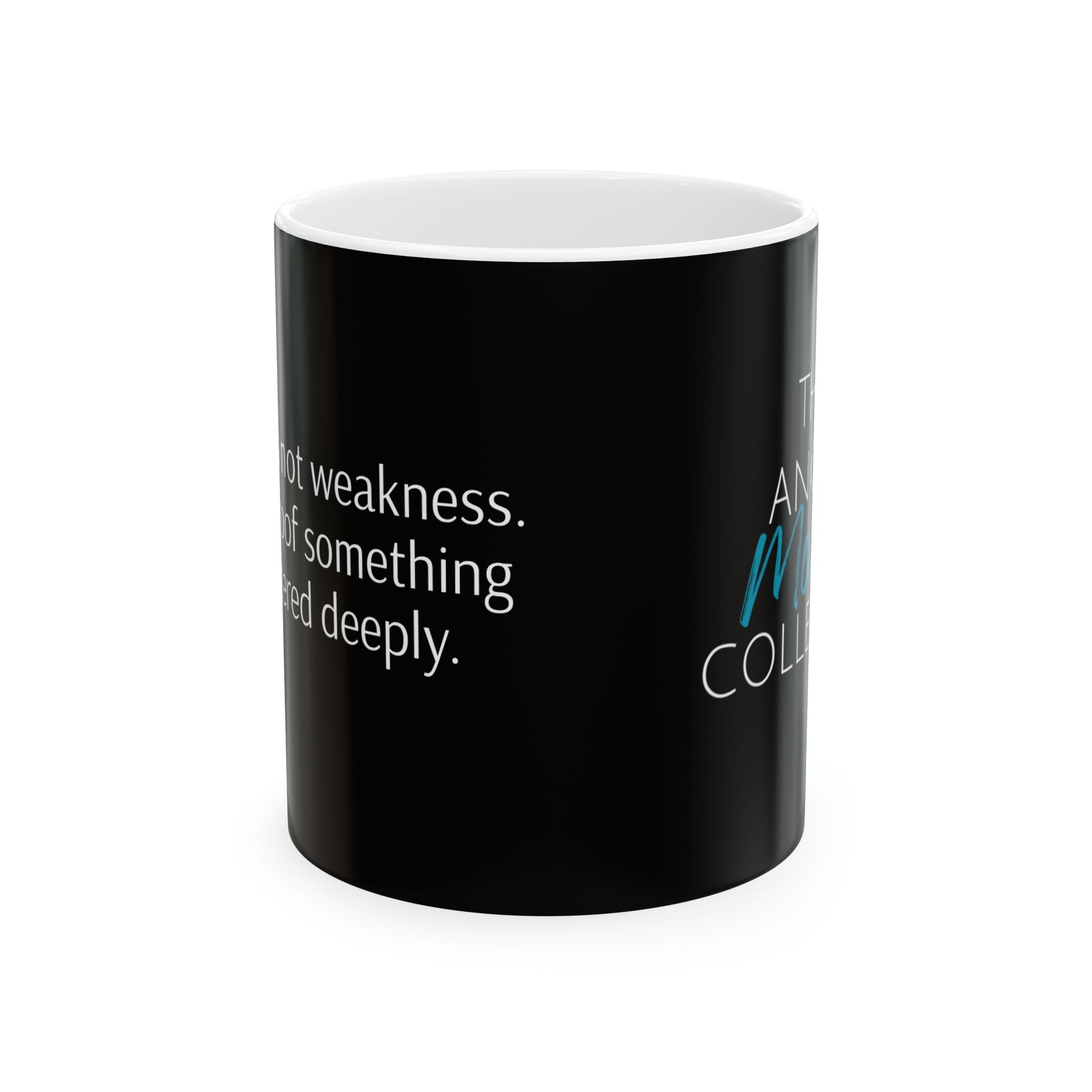 Coffee Mug — "Acknowledge My Courage" Inspirational Black Ceramic Mug (11oz/15oz)